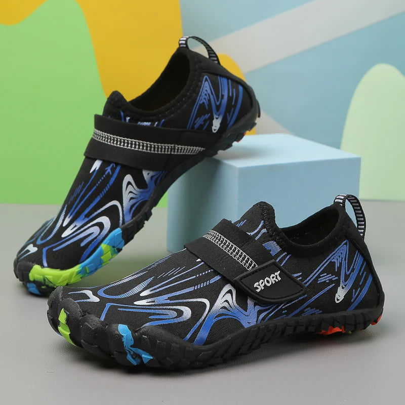 New KID's Summer Wading Shoes Parent-Child Vacation Beach Swimming Shoes Student Quick Drying Beach Game Shoes Aqua Shoes 29-38#
