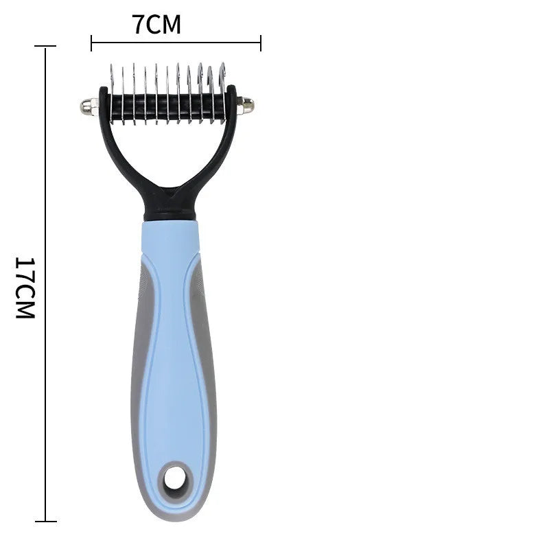 Hair Removal Comb for Dogs Cat Detangler Fur Trimming Dematting Deshedding Brush Grooming Tool For matted Long Hair Curly Pet
