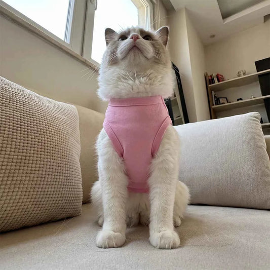 Adicats Pink Cat Clothes Spring Summer Autumn Small Medium Large Popular Singlet Funny Printing Three Kitten Clothing