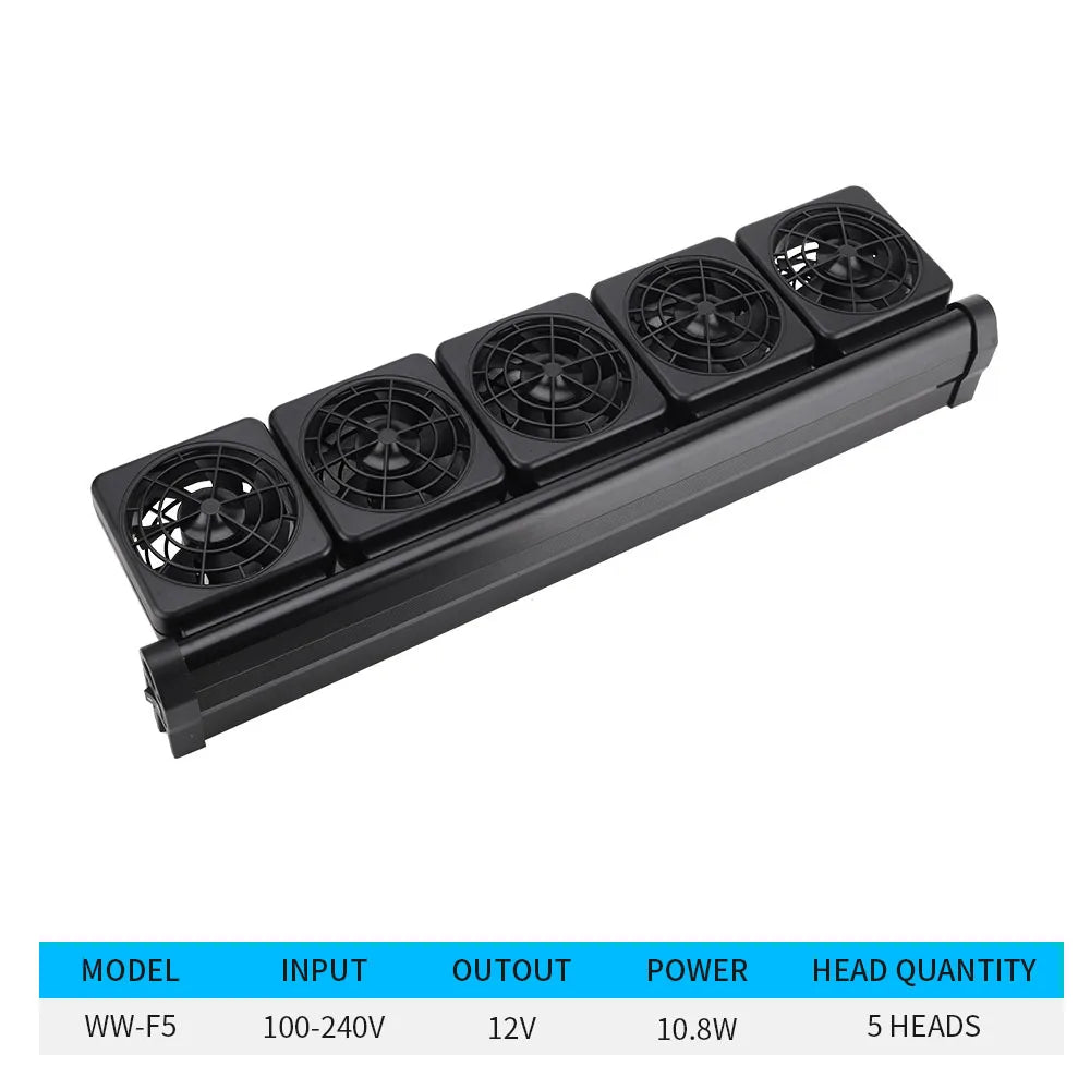 Adjustable Cooling Fan Fish Tank Heat Dissipation Cooling Fan Aquarium Farming Grass Tank Shrimp Tank  Aquarium Fan Accessories