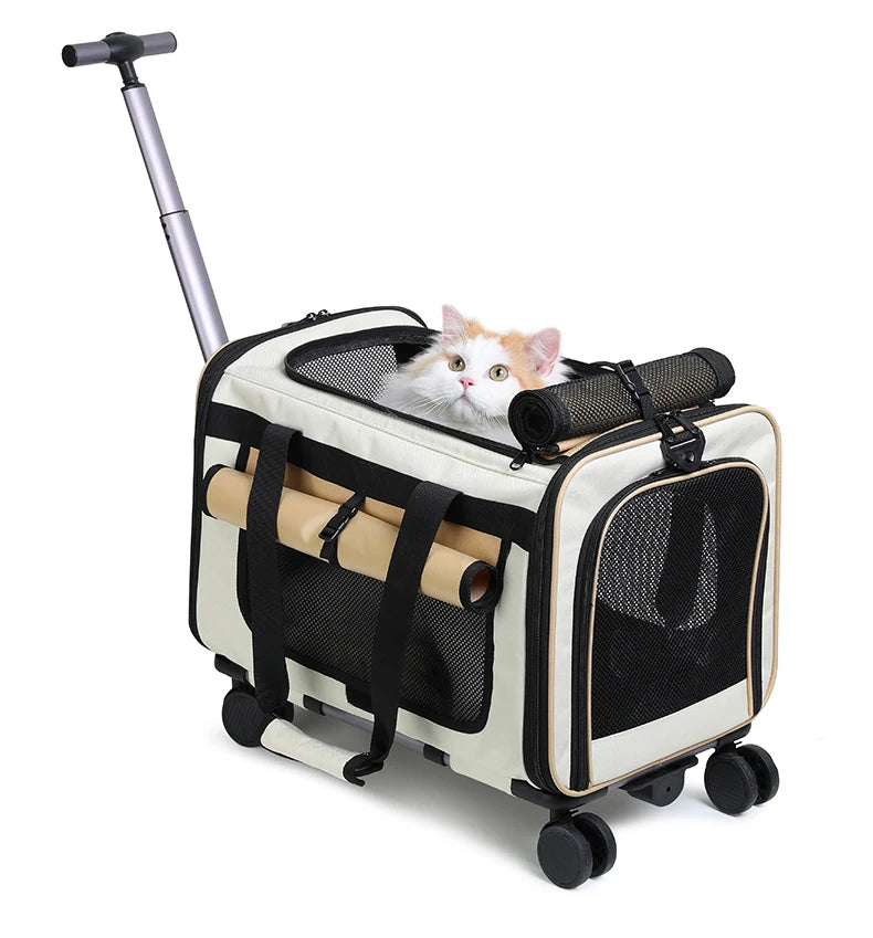 Pet Trolley Cat Bag Extra Large Portable Case Detachable Dog Trolley Case Large Foldable Pet Bag Cat Travel Carrier Bag - Play Paws Toys