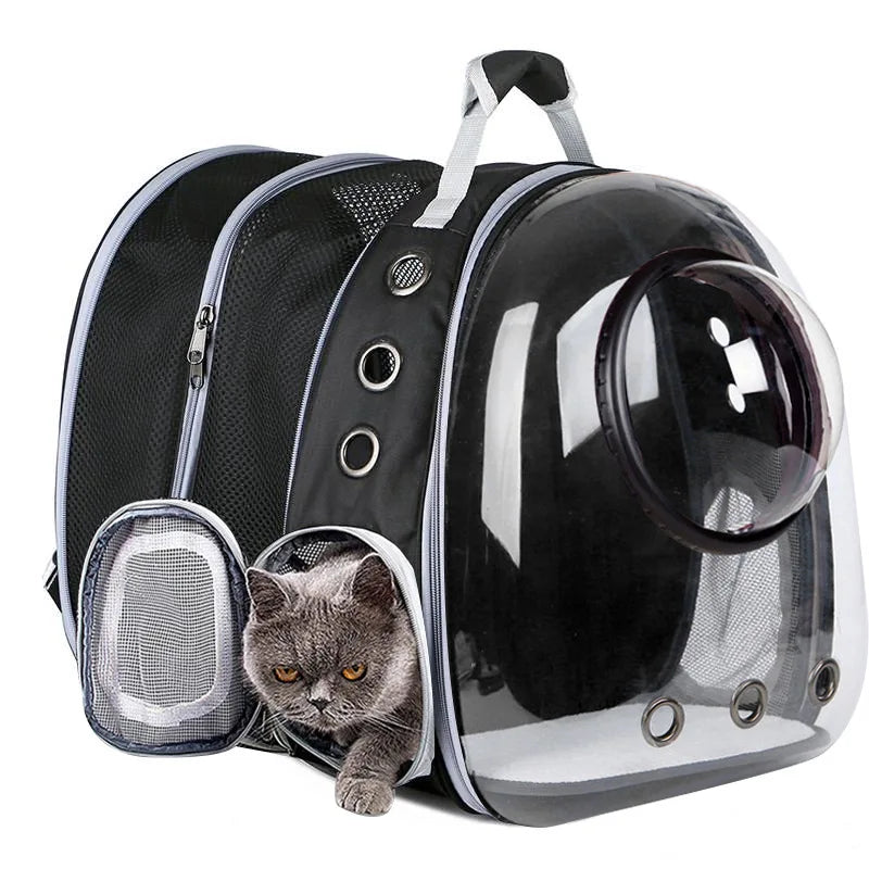 High Quality Astronaut Portable Cat Travel Bag Breathable Space Capsule Expandable Transparent Carrier Pet Backpack For Cat Dog - Play Paws Toys
