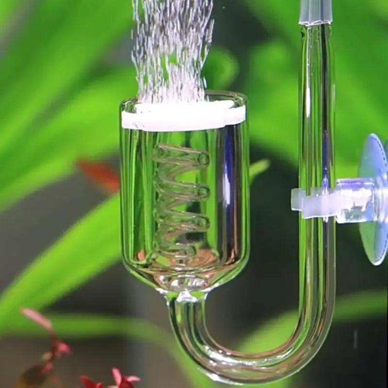 Glass/Acrylic Co2 Diffuser Aquarium Spiral Carbon Dioxide Atomizer Diffuser with Suction Cup for Aquarium Fish Tank Accessories