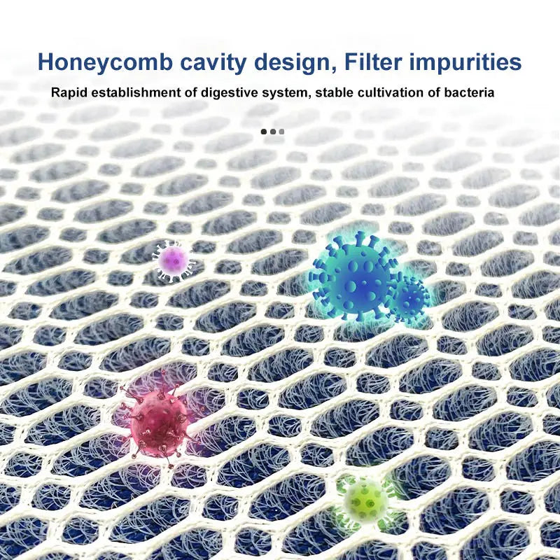 Aquarium 8D Sponge Fish Pond Tank Filter Cotton Pad 8 Layers Cleaning Purifier Water Purification Accessories without Glue