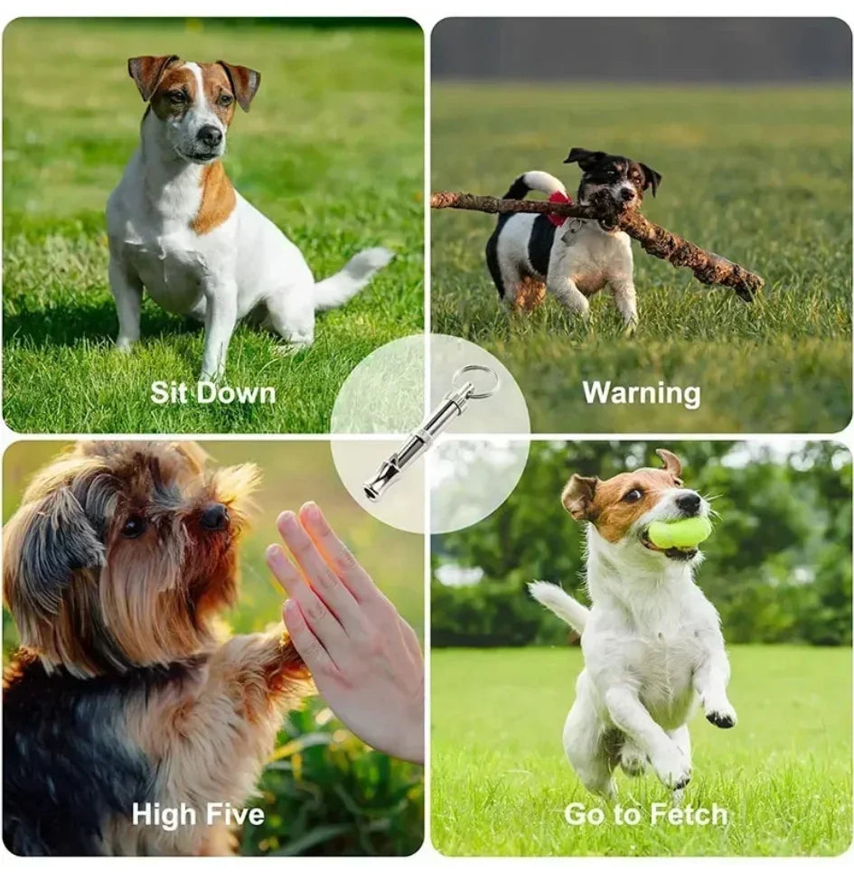 1/2Pcs Dog Whistle To Stop Barking, Adjustable Sound Pitch Dog Whistle With Keychain, Professional Recall Pet Puppy Cat Dog