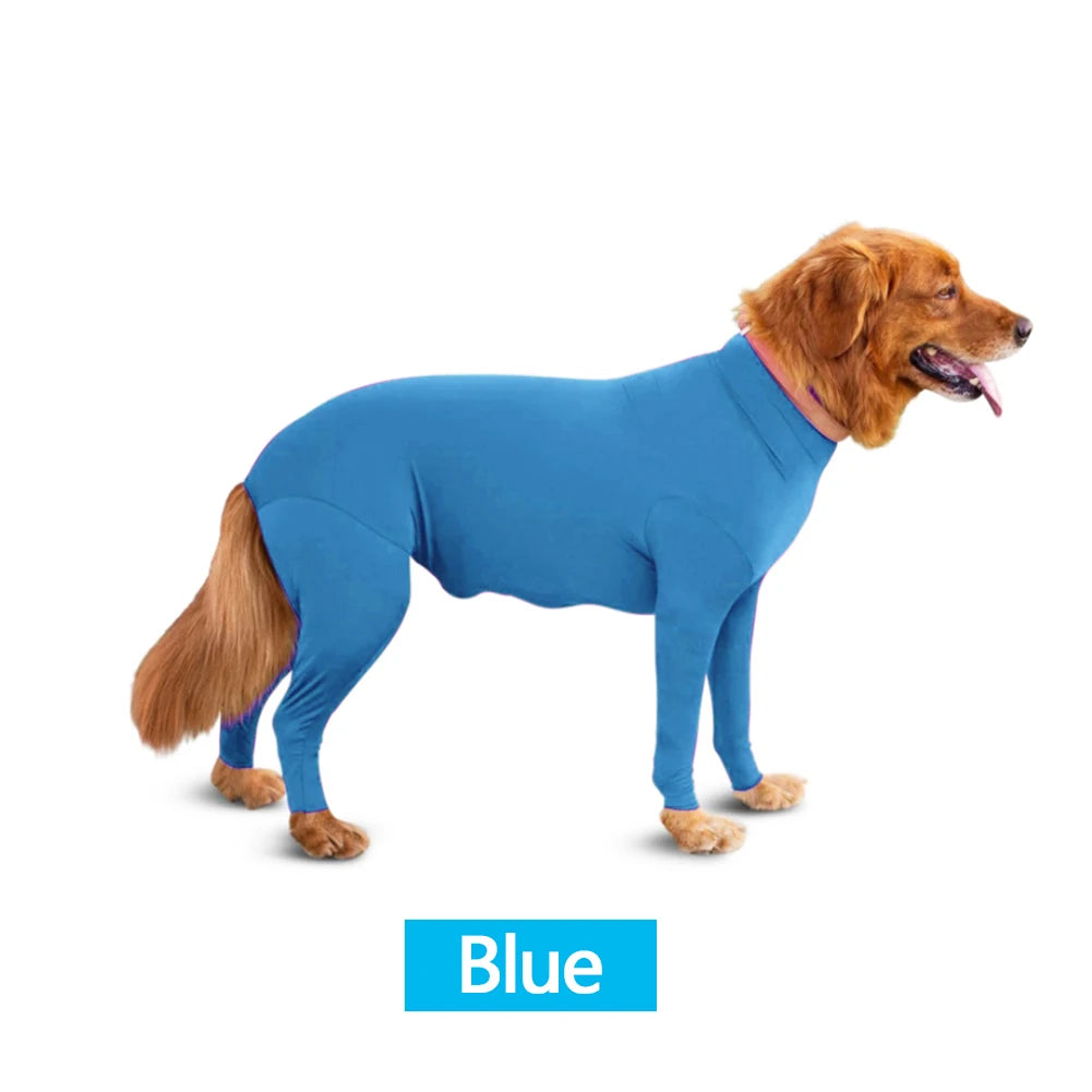 Big Dog Pajamas Stretch Pet Jumpsuit Winter Pet Clothes Warm Tight-fitting Dog Cloth Medium and Large Dog Suit Labrador Doberman