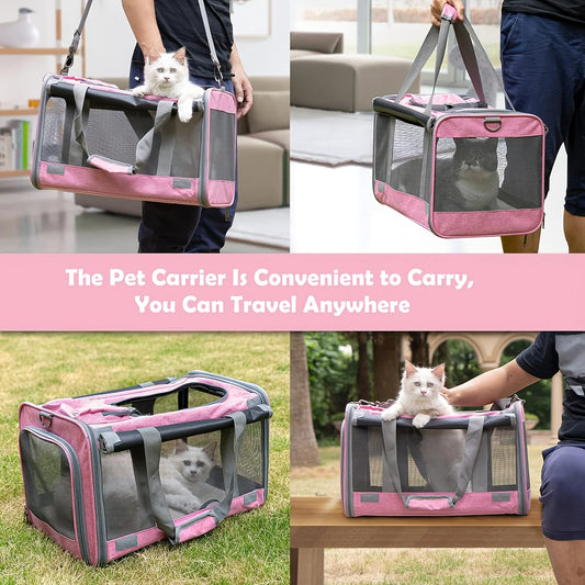 Pet Carrier for Large and Medium Cats Soft-Sided Pet Carrier for Big Medium Cats and Puppy Dog Carriers Cat Carriers - Play Paws Toys