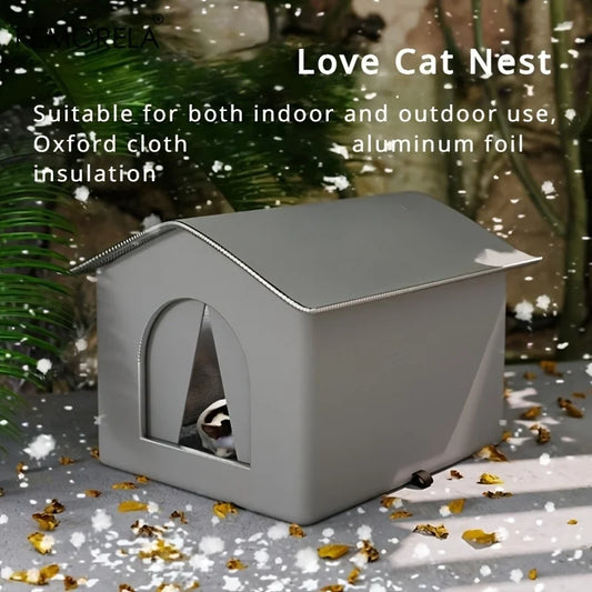 KEMORELA Stray Cat Bed Warmer - 3 Sizes of Comfortable Room-Shaped Shelter for Cats & Dogs, Durable Oxford Cloth, All-Season - Play Paws Toys