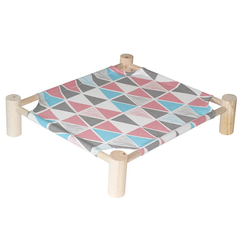 Cat Bed House Outdoor Universal Pet Bed Removable Breathable Pet Hammocks Bed for Cat Small Dog Durable Wood Frame Canvas Beds - Play Paws Toys