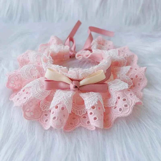 Bowtie Lace Collar Adjustable Cat Dog Bibs Pet Accessories Puppy Neckerchief Bandanas Necklace Necktie Strap Scarf Pet Suppliers