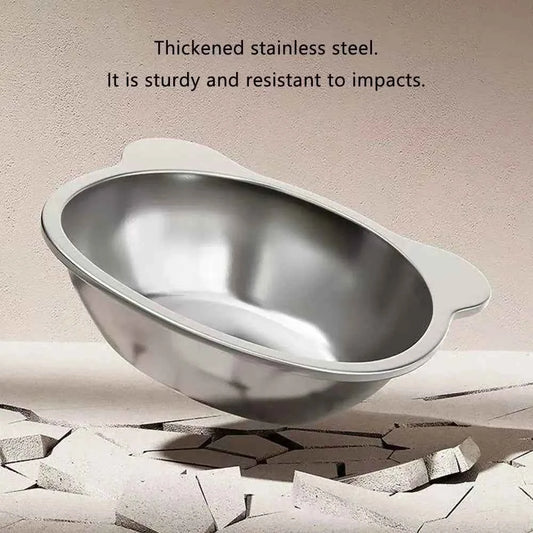 Raised Cat Bowls Tilted Neck Guard Cat Food Bowl 304 Stainless Steel Shatter-resistant Elevated 15° Pet Supplies for Puppy Cat