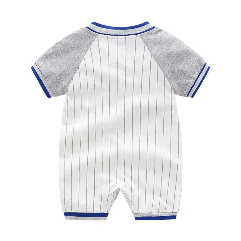 Baby jumpsuit summer thin baby robe short-sleeved cotton romper newborn baby clothes