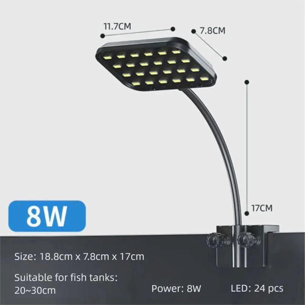 Super Slim LED Aquarium Lighting Waterproof Energy Saving Fish Tank Light RGB Adjustable Extensible Lamp Plant Growth