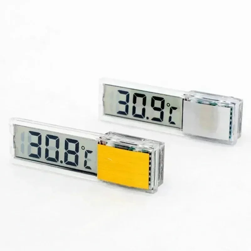 Aquarium Digital Wireless Thermometer Transparent LCD Display Temperature Gauge External Stick-on Electronic Water Thermometer