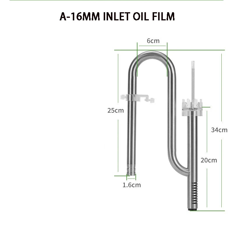 ZRDR Fish tank filter tube filter Aquarium external 304 stainless steel inlet and outlet Oil removal film filter accessories