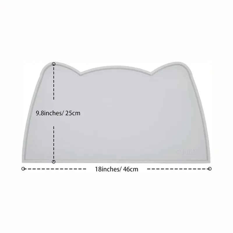 Food Grade Silicone Cat Mat, Anti-slip Waterproof Leak-proof Pad for Cats & Dogs, Easy to Clean Pet Bowl Mat
