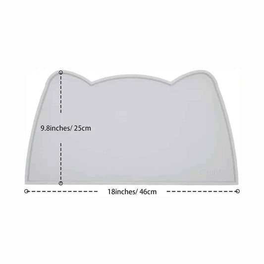 Food Grade Silicone Cat Mat, Anti-slip Waterproof Leak-proof Pad for Cats & Dogs, Easy to Clean Pet Bowl Mat