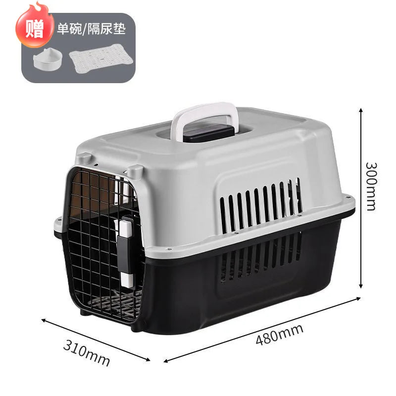 New pet aviation case, convenient, breathable, suitable for outdoor travel, cage for cats and dogs, and pet only - Play Paws Toys
