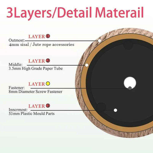 Cat Scratching Post Replacement Sisal Tree Refill Pole with M8 Screw Sisal Scratch Post Replacement Parts and Extension Post