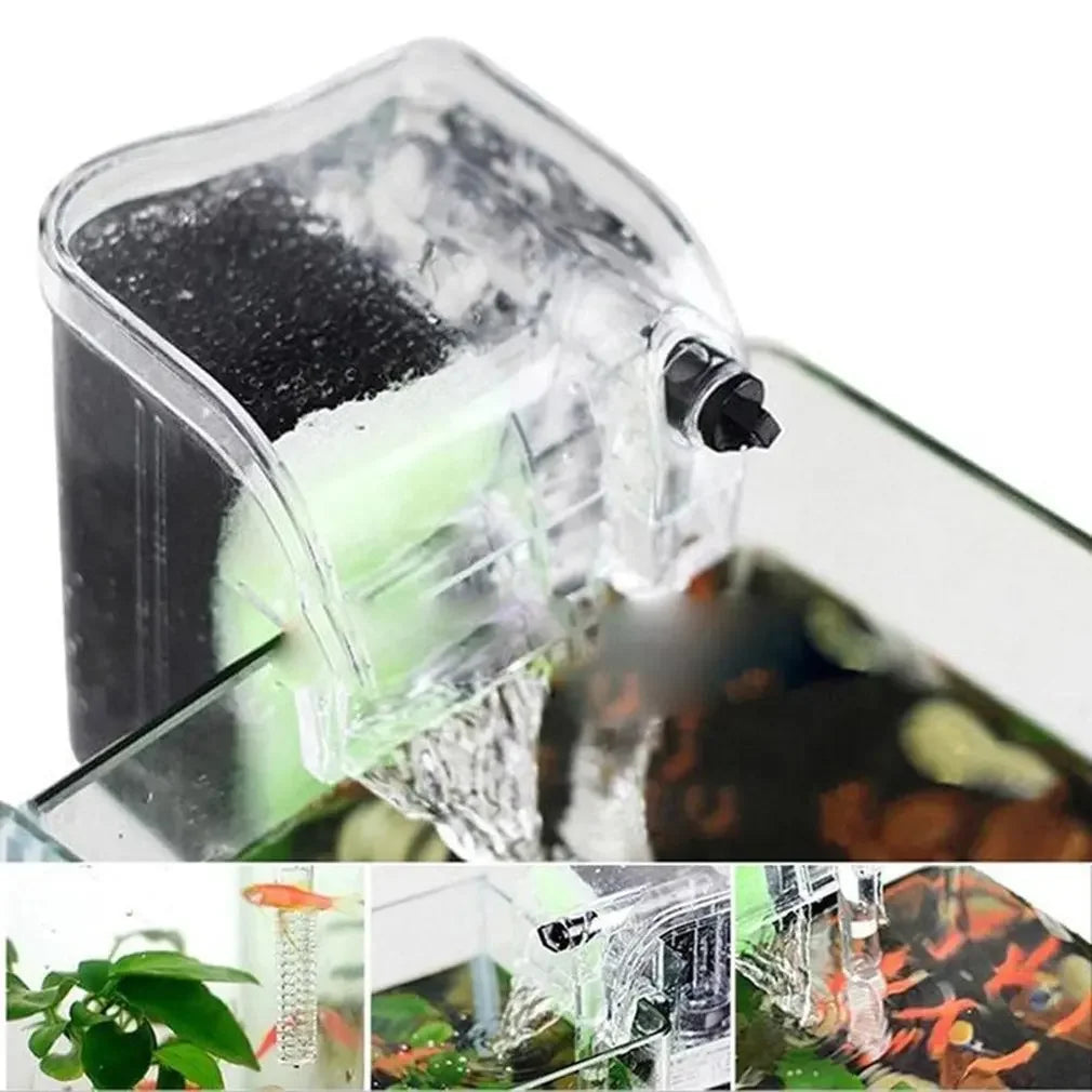 Performance Hang-On The Back Power Filter for Desktop and Betta Aquariums Submersible pump oxygen pump