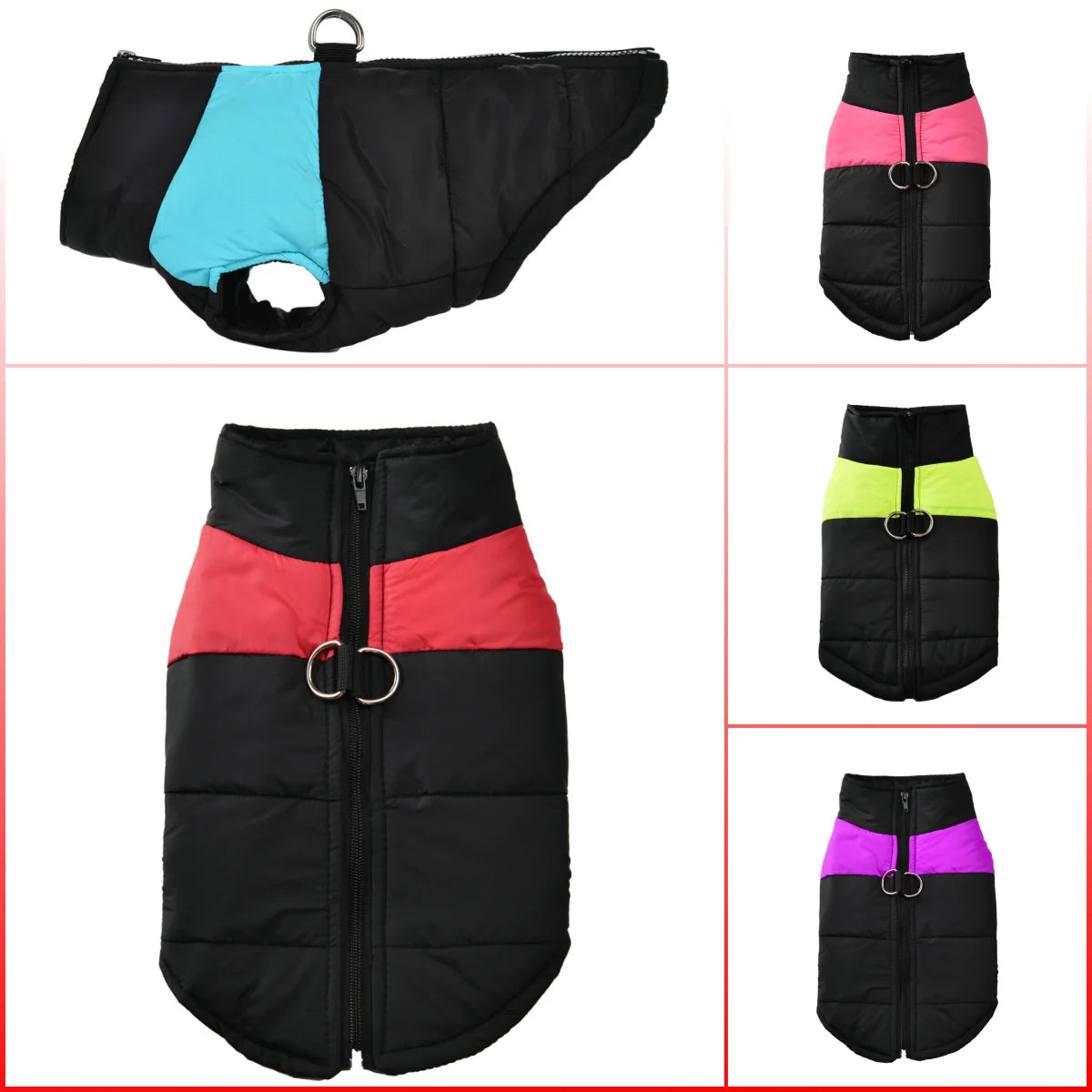 Warm Winter Dog Clothes Large Small Medium Dogs Outdoor Walking Windproof Pet Jacket Soft Pets Coat Lightweight Labrador Outfits