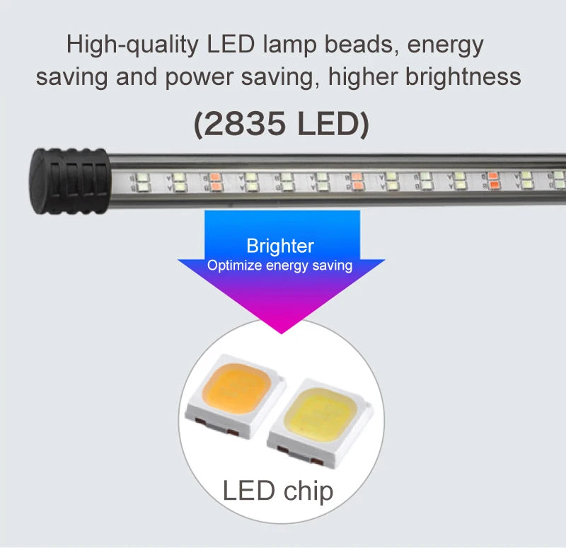 Waterproof LED Aquarium Light Fish Tank Underwater Lamp Clip Light Aquariums Decor Lighting Submersible Lamp Plant Grow 220-240V