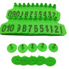 100 Sets Livestock Cow Cattle TPU Ear Tag Signs With Word Ear Tags Typing Copper Head Earrings Farm Animal Identification Card
