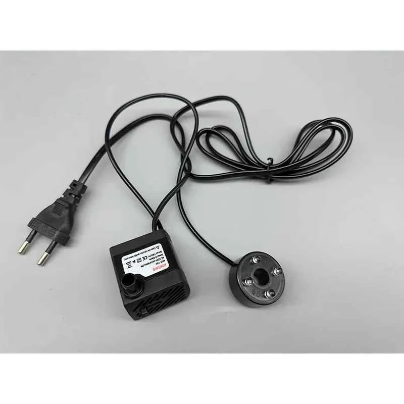 220V 3W miniature silent Submersible Pump Aquarium fish tank Fountain LED pump EU plug pumping aeration pump ornaments set
