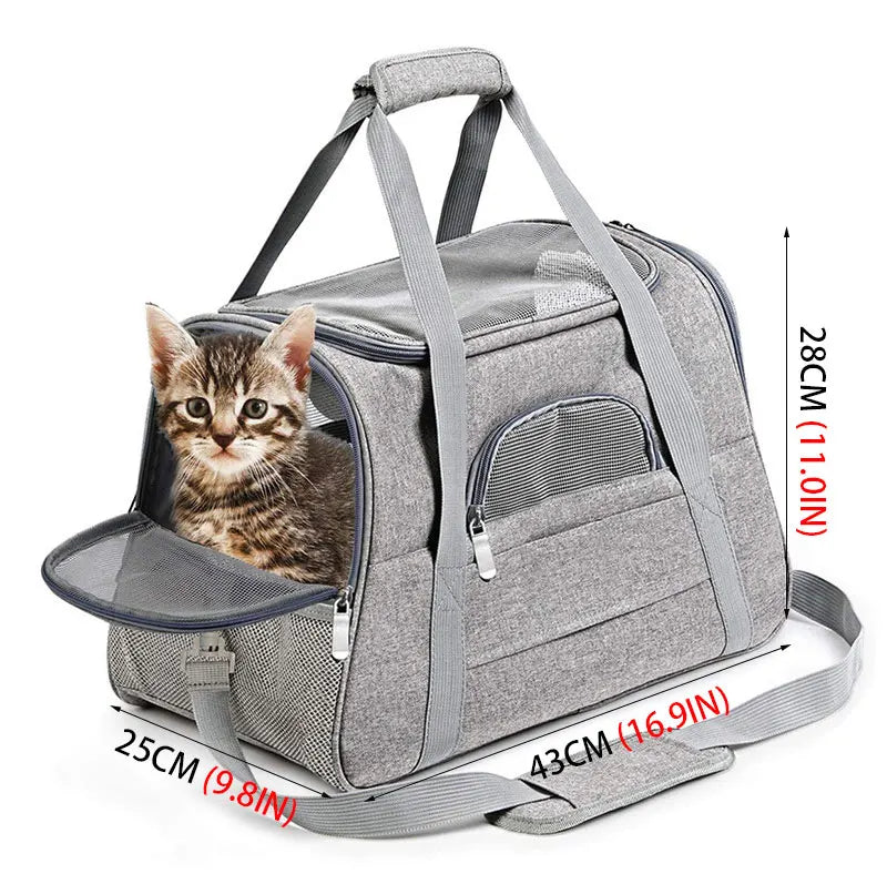 Cat Bags Portable Dog Carrier Bag Mesh Breathable Foldable Cats Carrier Bag Travel Breathable Transport Handbag Pet Travel Bags - Play Paws Toys