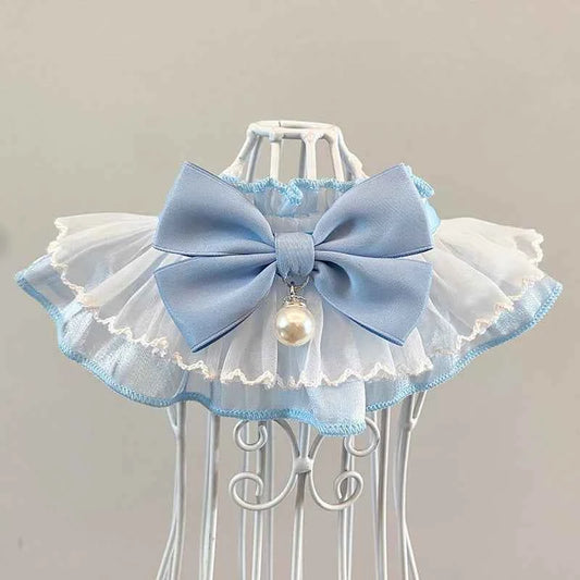 Cat Dog Scarf Collar Princess Style Cute Tie Accessory Collar Pocket