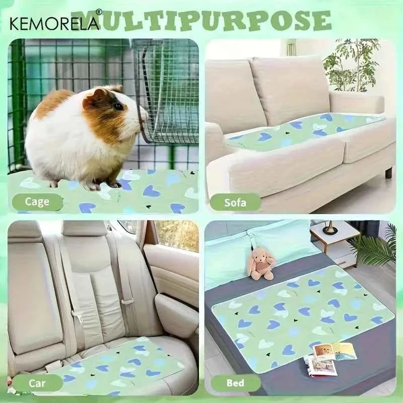 2pc Reusable Pet Cage Pad Wear Resistant And Washable Polyester Base Pad Suitable For Small Animals Such As Hamsters Rabbits