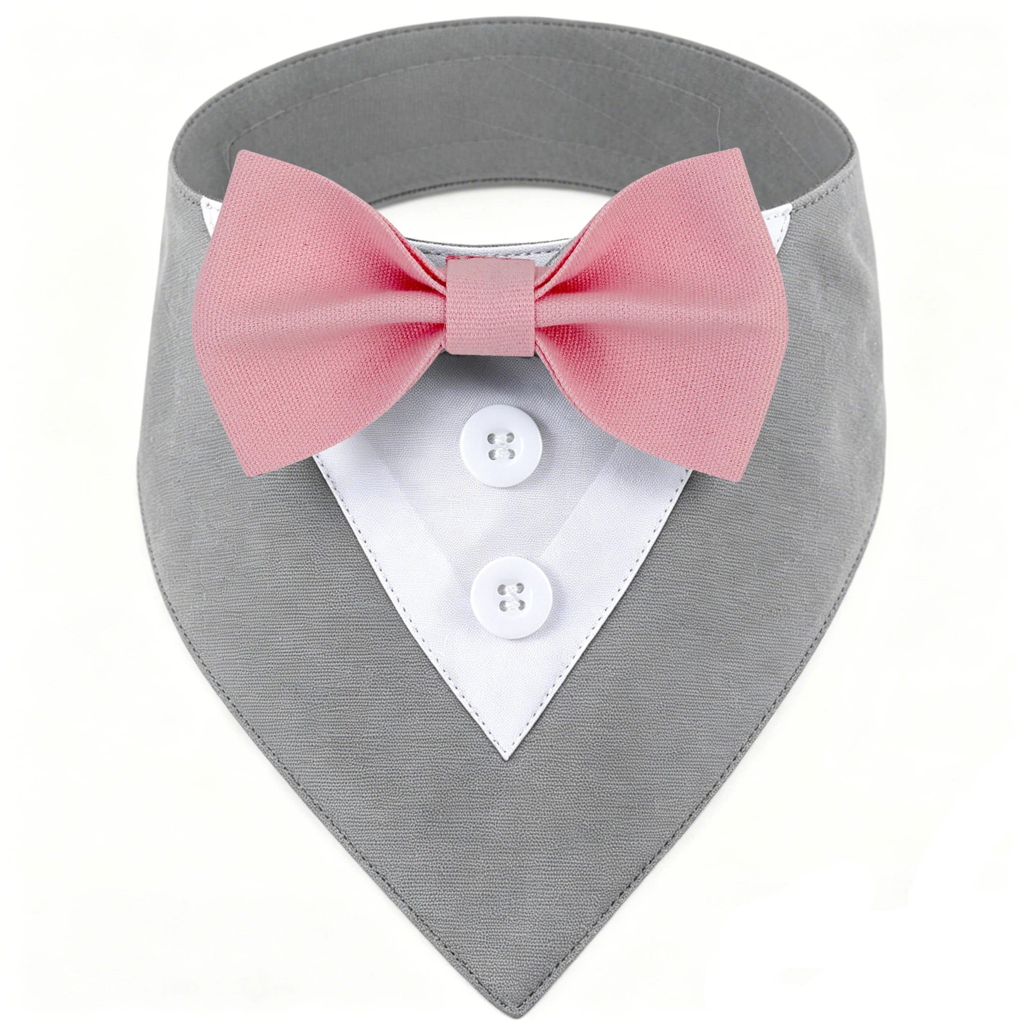 Sucado Handsome Wedding Pet Dog Bandana, Elegant Tuxedo Suit Scarf with Bowtie,  Luxury Formal Engagement Birthday Party Gifts
