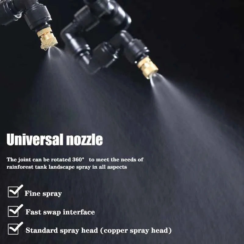 Rainforest Sprayer WiFi Control Automatic Mist Rainforest Timing Spray System Kit Irrigation Timer Reptile Sprayer Humidifier