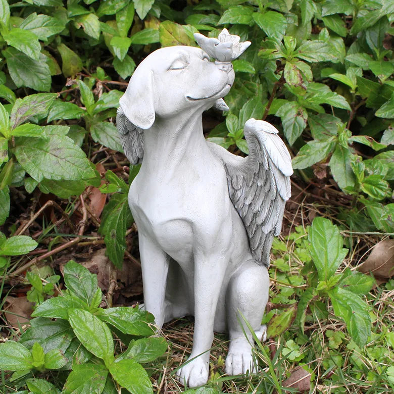 Wholesale Resin Pet Memorial Angel Cat Dog Stone Style Grave Marker Factory Direct