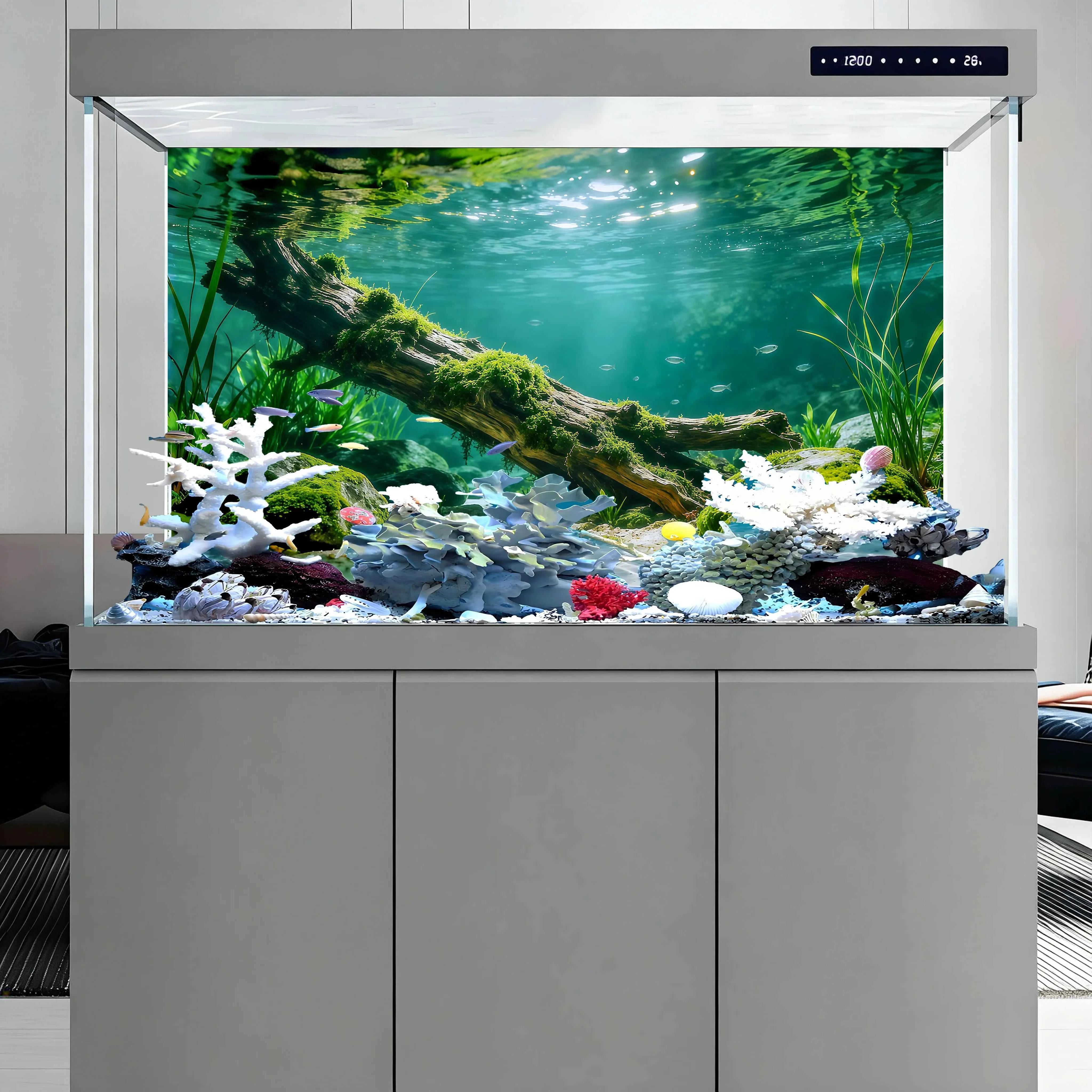 Dead wood at the bottom of the river, Aquarium Stickers, Aquarium Landscape Decoration, Fish Tank Landscaping Ornaments