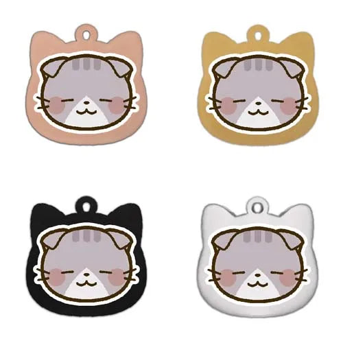 Cute Personalized Cat Tags Stainless Steel Colored Pattern Pets Cat Name Tags Pendant Engraved Keyring Kitten Accessories