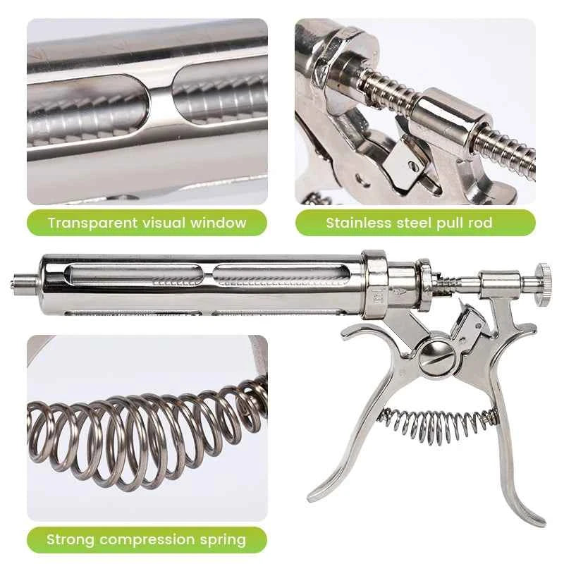 10/20/30/50Ml Automatic Continuous Syringe With Needles Adjustable Vaccine Injection for Livestock Pig Cattle Sheep Chicken