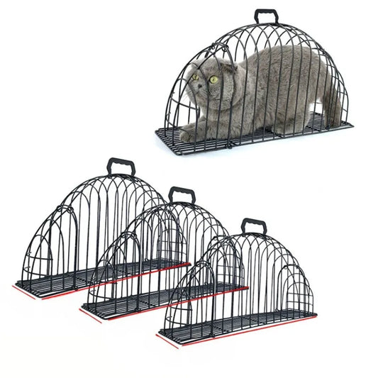Cat Bath Cage Iron Anti-scratch Anti-bite Cage Fixed Dry Bath Double Door Cat Beauty Cage Anti-escaping Cat Accessories - Play Paws Toys