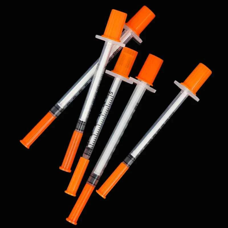 50Pcs/Pack 0.3ML 0.5ML 1ML Animal Syringe with Lab Supplies Farm Animal Cattle Sheep Horses Cat Dog Pet Syringes Liquid Tattoo