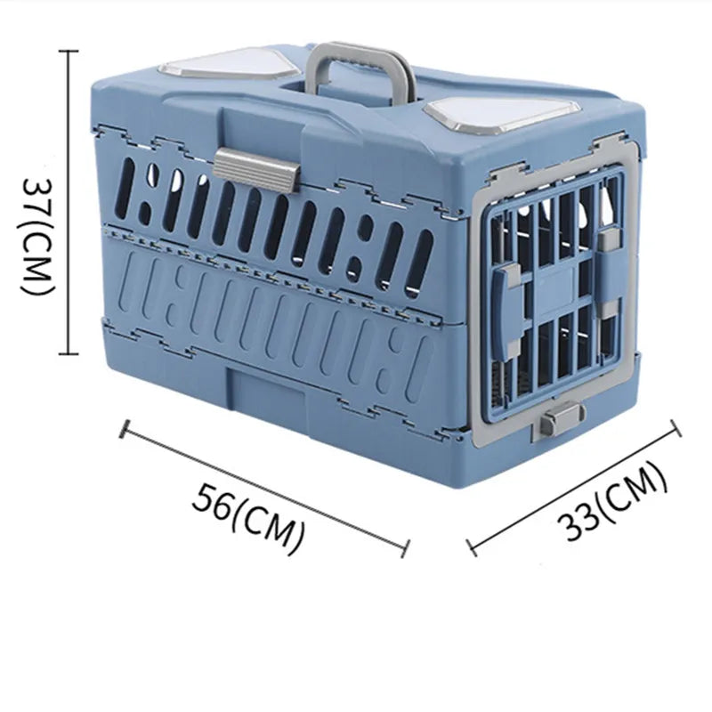 Pet Supplies Car Portable Cat Cage Portable Foldable Flight Case Breathable Kennel For Outing Pet Check-in Box - Play Paws Toys