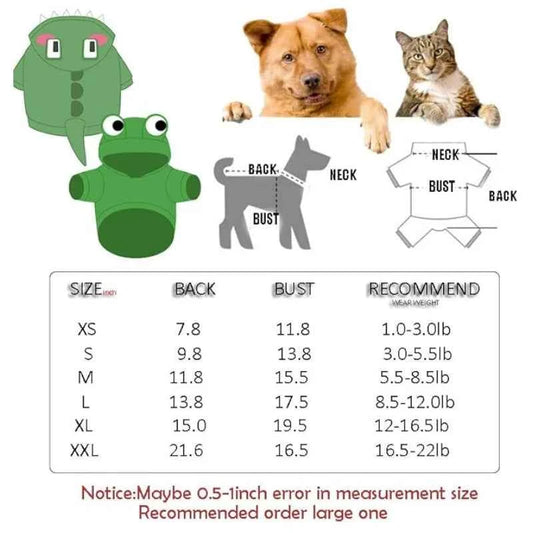 TONG Pet Dog Cat Hoodie Christmas Sweater Cold Weather Warm Coat for Puppy Small Dog Halloween Party Costume Cute Hoodie