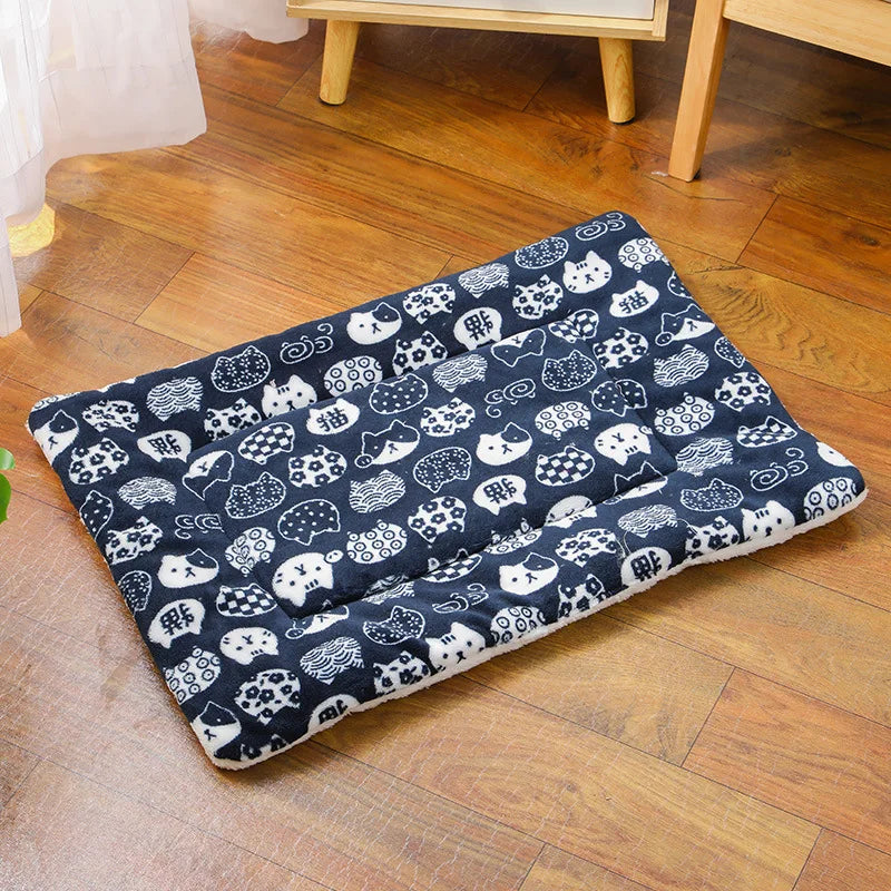 Thickened Comfortable Warm Small Cat Sleeping Cushion Skin-friendly Cute Winter Medium Dog Sofa Mat for Puppy Bed Accessories - Play Paws Toys
