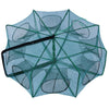 Durable Foldable 6/8/10 Holes Fishing Net Green Hand Fishing Net Nylon 40~82cm Crayfish Shrimp Catcher