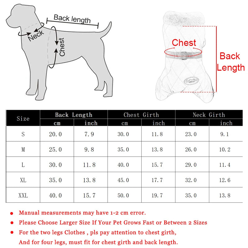 Warm Fleece Dog Jumpsuit For Small Medium Dogs Jacket with D-ring Autumn Winter Puppy Coat Chihuahua Costume Bulldog Pet Outfits