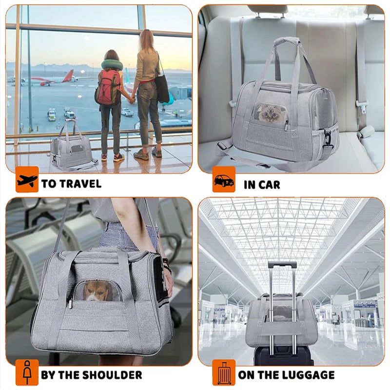 Cat Bags Portable Dog Carrier Bag Mesh Breathable Foldable Cats Carrier Bag Travel Breathable Transport Handbag Pet Travel Bags - Play Paws Toys