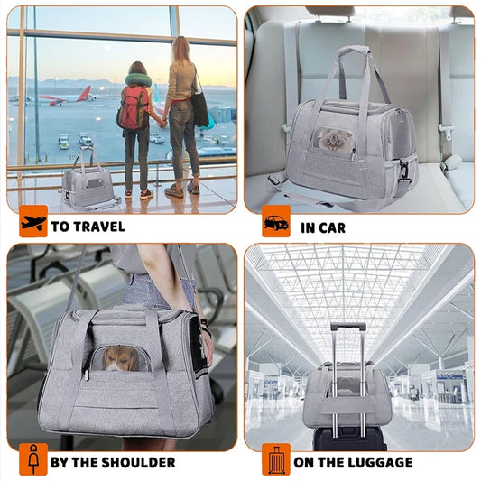 Cat Bags Portable Dog Carrier Bag Mesh Breathable Foldable Cats Carrier Bag Travel Breathable Transport Handbag Pet Travel Bags - Play Paws Toys