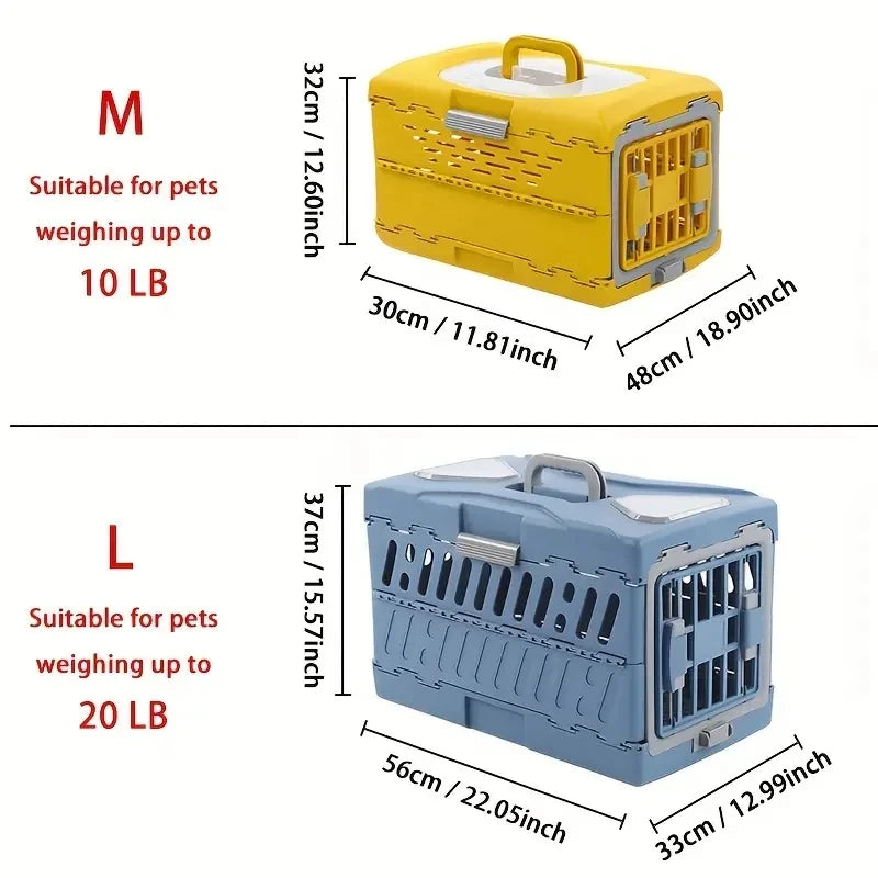 Portable Pp Material Outdoor Pet Cage, Foldable Durable PetTravel Carriers Dog Cage Large Cat Carrier Hard - Play Paws Toys
