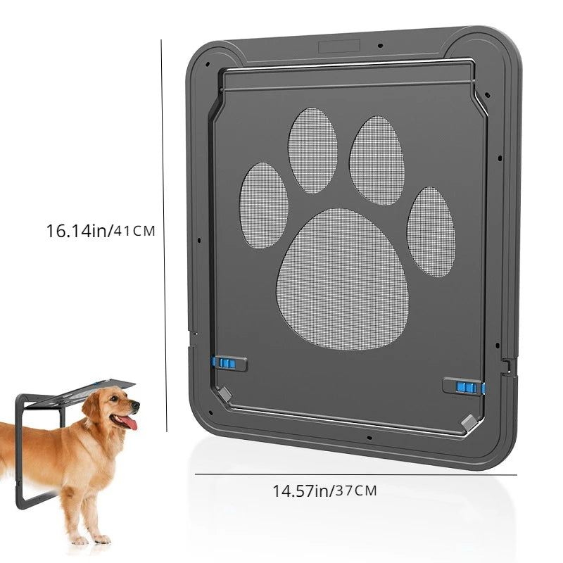 Pet Door Outdoor Dogs Cats Window Gate House Enter Freely Fashion Pretty Garden New Safe Lockable Screen Easy Install  Dog Gate - Play Paws Toys