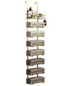 Hanging Towel Racks For Bathroom No Drill - 6-Tier Over The Door Bath Towel Storage Organizer For Small Bathrooms - Tiered Back