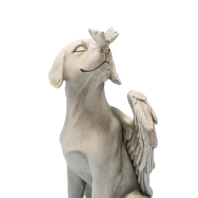 Wholesale Resin Pet Memorial Angel Cat Dog Stone Style Grave Marker Factory Direct